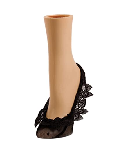 MeMoi Women's Beyond Lace Fringe Polka Dot Foot Liner Socks2