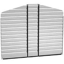 Arrow 12 x 9 All-Weather Galvanized Steel Rear Carport Enclosure Wall Kit with Frame and Hardware, Charcoal