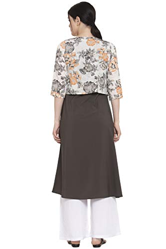 Image of ALC Creation Women's Crepe Printed A-Line Kurti