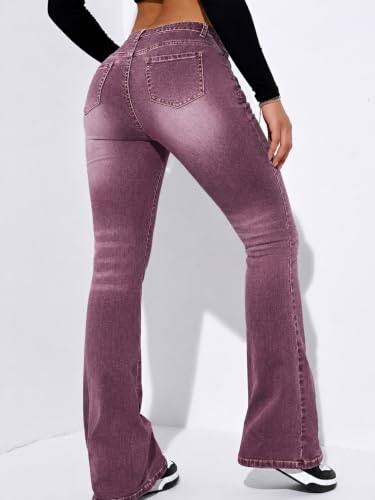 Image of Ben Martin Women's High Waist Jeans || Flared Bell Bottom Bootcut Pants || Wide Leg Stretch Denim - Perfect for Travel, Party & Everyday Use - Sizes 26-40 (1)