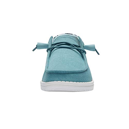 Image of HEYDUDE Women's Wendy Stretch Fleece Loafer Sea Blue