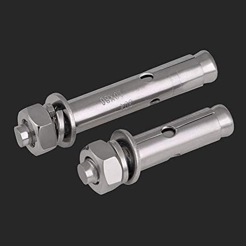 Pernos de expansión, tornillos para concreto, pernos de anclaje de pared, Perno de tornillo de expansión de acero inoxidable 316 Alambre de brochado extralargo extendido M6 M8 (5 piezas) (Longitud: