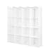 Deuline® DIY Regalsystem, Steckregal, 16 Würfel, Kleiderschrank aus Kunststoff, Schuhregal, Aufbewahrung von Kleidung Schuhen Spielzeug Büchern Multifunktionsregal Garderobe Raumteiler Weiss 529071