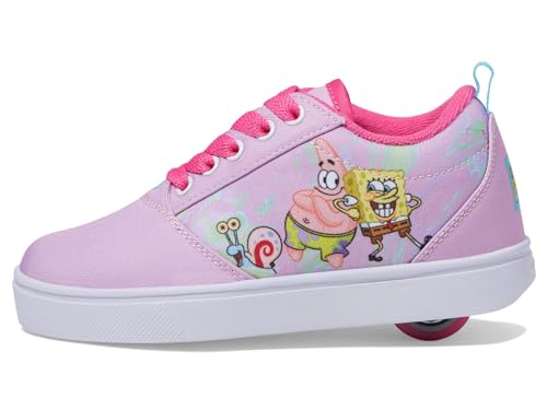 HEELYS Unisex-Child Pro 20 Spongebob (Little Big Kid/Adult) Wheeled Heel Shoe, Light Pink/Aqua, 1 Us4