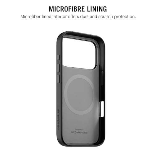 Image of DailyObjects Leatherite Case for iPhone 17 Pro Compatible with MagSafe Wireless Charging | Navy Blue-Gey Hybrid Magnetic Back Cover