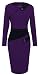 Homeyee Women's Voguish Colorblock Wear to Work Pencil Dress B231 (8, Purple)