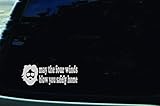 8' X 3' May The Four Winds Blow You Safely Home Jerry Garcia Silver Vinyl DIE Cut Decal for Your car, Truck, Window, Laptop, or Any Smooth Surface
