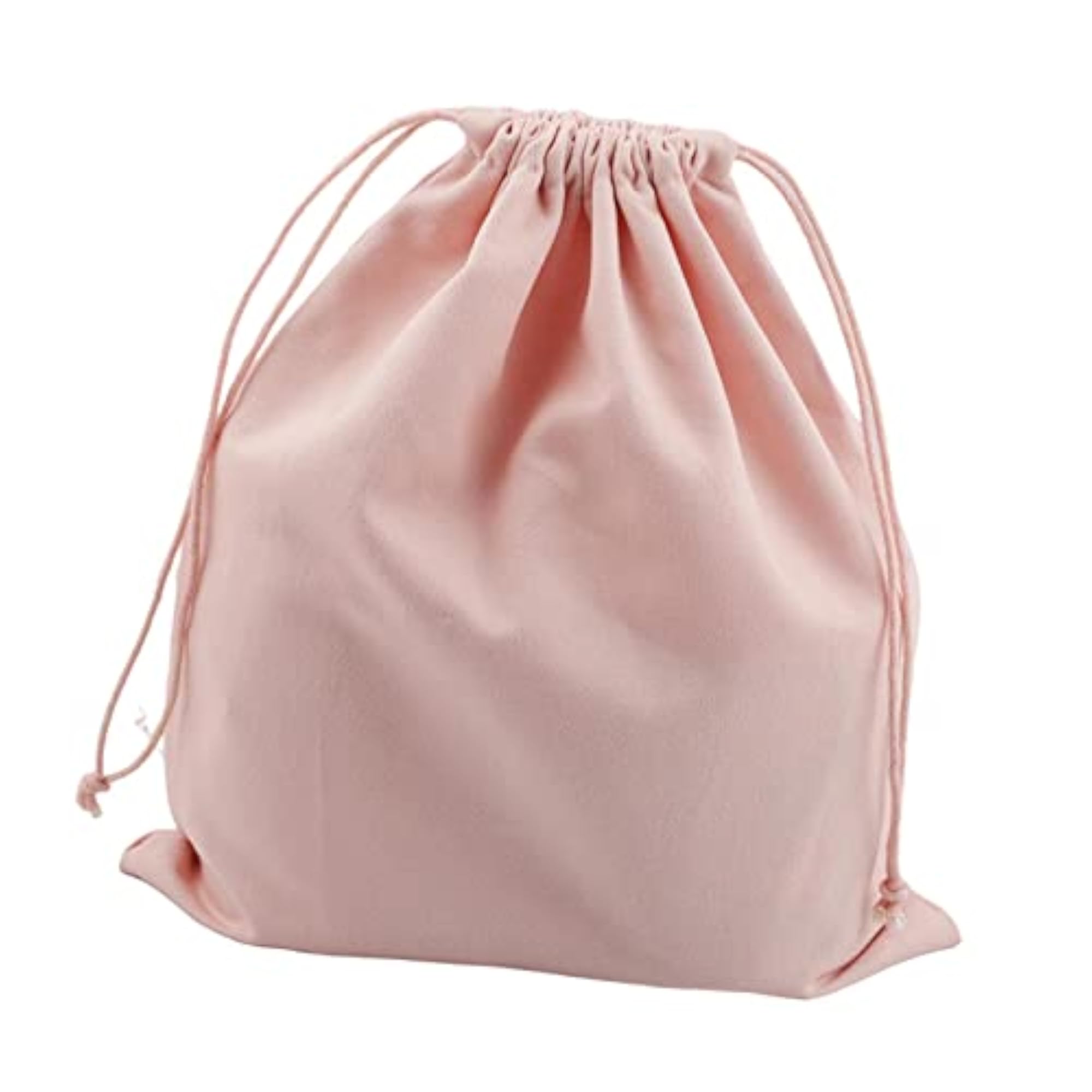 2x Canvas Drawstring Storage Bag for Shoes & Laundry, Portable