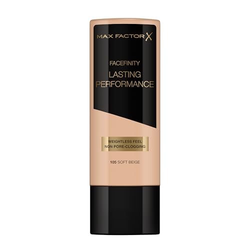 Max Factor, Lasting Performance Fondotinta Liquido, Alta Coprenza, Finish Matte...