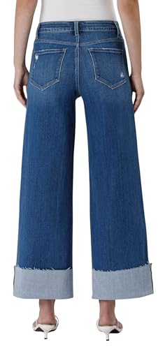Women's High Rise Ankle Wide Leg Jeans2
