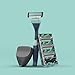 Dollar Shave Club | Acne Friendly Shave Set | 4 Refill Cartridges with Sliptech(TM) Guardbar, 1 Handle, 1 Razor Cover