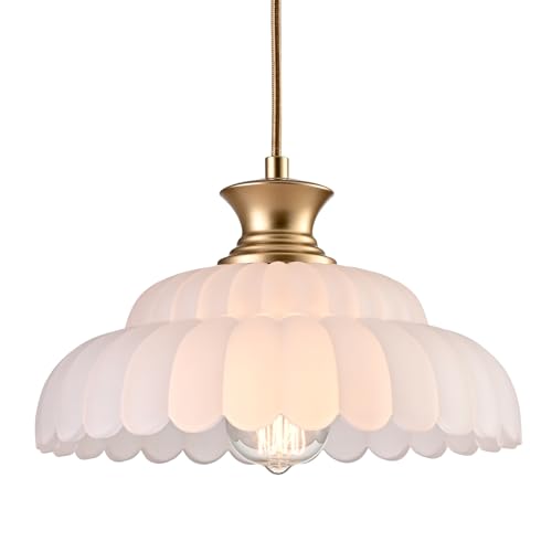 HYDELITE Vintage Frosted Glass Pendant Lights Kitchen Island Lighting Fixtures