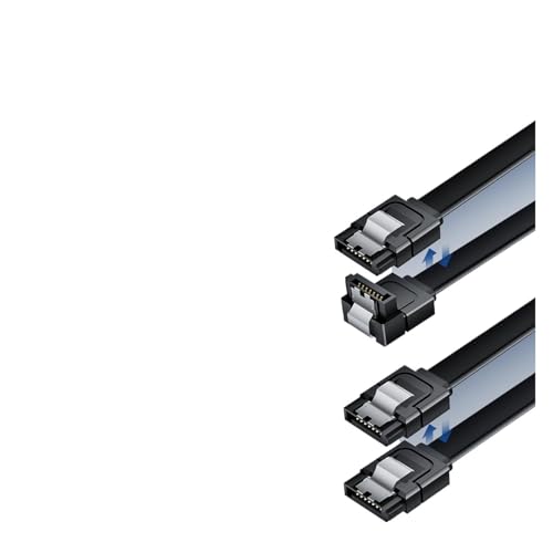 Cable SATA 3.0 Negro 50 cm Conectores Recto y Angular miniatura 4