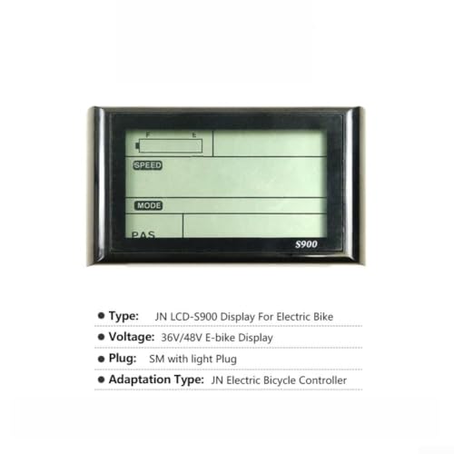 Pantalla LCD S900 compatible con 2 protocolo y cable de luz LED para ebike 7