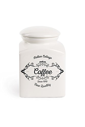 Excelsa Kaffeedose, Keramik, elfenbeinweiß, Capacità: ml.700