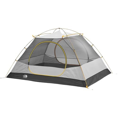The North Face Stormbreak 3 Three-Person Camping Tent | High Low Ventilation Openings for Optimal Airflow, Water Repellent Finish, Golden Oak/Pavement, One Size
