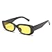 Produktbild Sonnenbrille Klassische Quadratische Sonnenbrille Für Frauen Retro Fashion Sonnenbrille Protect Rectangle Frame Eyewear-C2_Yellow