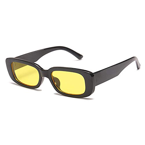 Preisvergleich Produktbild Sonnenbrille Klassische Quadratische Sonnenbrille Für Frauen Retro Fashion Sonnenbrille Protect Rectangle Frame Eyewear-C2_Yellow