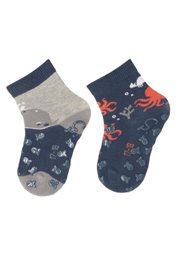 ABS Crawling Socks, Pack of 2 Whales Boys Socks (2-Pack)