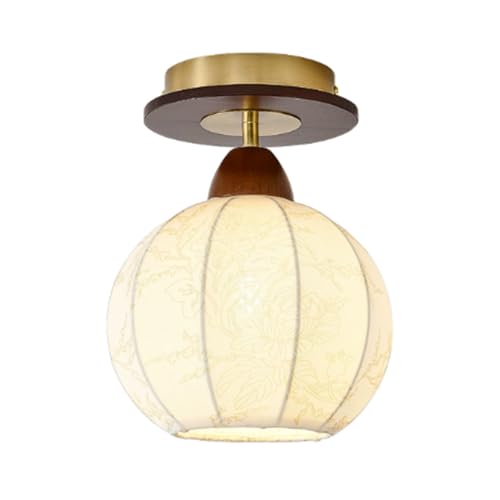 Plafonnier semi-encastré de 33 cm en lin et métal style moderne E26