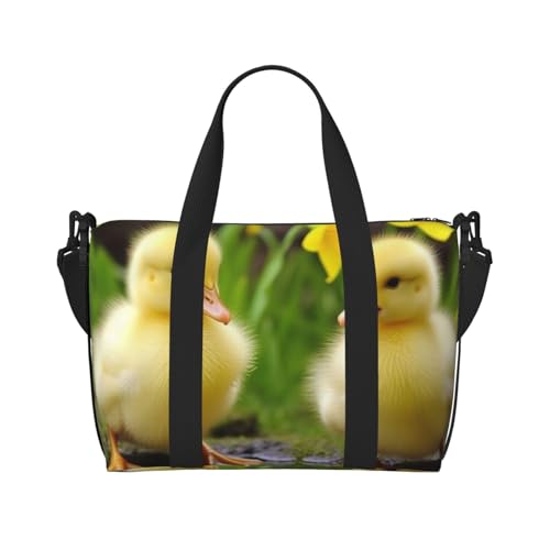 Travel Duffel Bags Personal Item Bag Carry on Luggage Bag Training Handbag Lightweight Waterproof Sports Gym Bag Cute Ducks Weekender Bag for Women Men