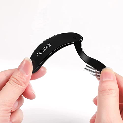 Docolor Separador de pente de cílios dobrável, pente dobrável, aplicador de rímel de sobrancelha, de