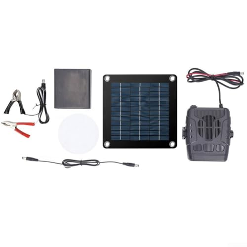 Riscaldatore da patio ad energia solare con pannello in silicone monocristallino per pollai, case e serre, riscaldamento localizzato focalizzato, protezione contro il surriscaldamento, 26 x 20 cm Wea