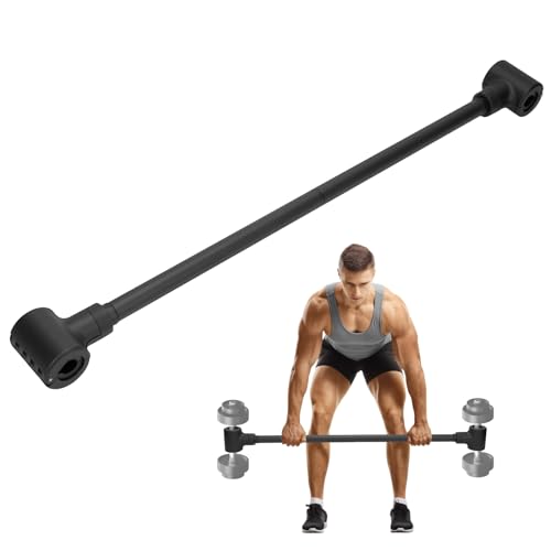 tonchean Dumbbell Converter Bar 102cm Length, Dumbbell to Barbell Converter Up to 80kg Weight Capacity