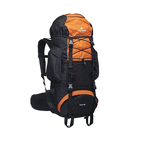TETON 55L Scout Internal Frame Backpack for Hiking, Camping