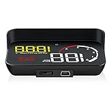Auto HUD Display, Riloer Car Head Up Display Projektor Digitaler Tachometer mit 5,5 Zoll HD Bildschirm Gelb