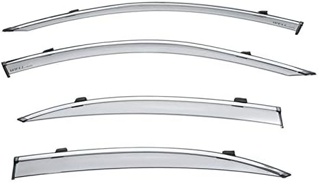 WellVisors Window Visors Wind Deflectors Compatible with Alfa Romeo Giulia 2017-2025 with Chrome Trim Rain Guards 3-847AR002