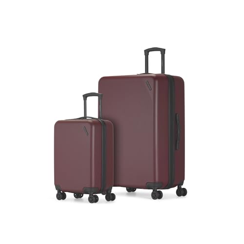 Bugatti Ravenna 2-Piece Hardside Luggage Set, ABS/Polycarbonate, 8-Wheel Spinner, Telescopic Handle