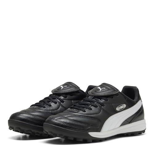 Zapatillas de fútbol PUMA King Liga TT unisex en color negro para campos de moqueta turf