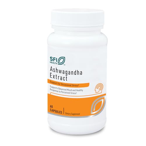 SFI Health Klaire Labs Ashwagandha Extract 300mg - Ashwagandha Supplement to Promote Memory, Cognitive Function & Healthy Stress Response - Hypoallergenic Ashwagandha Root Extract (60 Capsules)