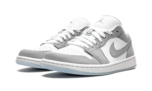 Nike Women's WMNS Air Jordan 1 Low White/Wolf Grey, White/Wolf Grey/Aluminum, 9W