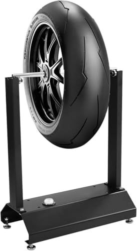 GOPLUS Equilibrador de Neumáticos, Soporte Universal para Neumáticos de Motocicleta, Dimensiones 40,5 x 22 x 51 cm, para reparación de Motocicletas, Color Negro