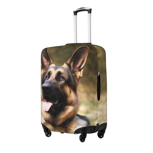 Travel Luggage Cover Elastic Anti-Scratch Suitcase Protector Washable Travel Suitcase Cover Animal German Shepherd Luggage Protector Fits 18-32 Inch Suitcase2