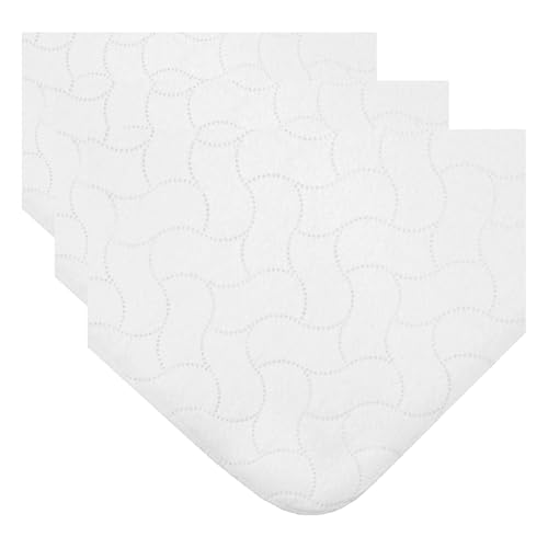 Image of American Baby Company Waterproof Quilt-Like Flat Reusable Multi-use Protective Mattress Pad Cover for Babies, Adults and Pets, White, 27 inchx36 inch (Pack of 3)