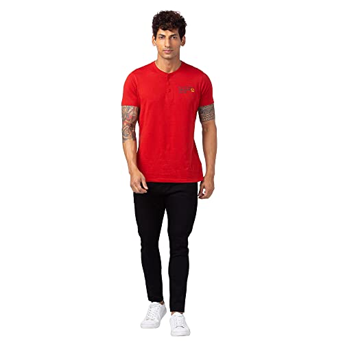 Image of Spykar Men Mid Rise Cotton Slim Fit Tapered Length Jeans (Kano)
