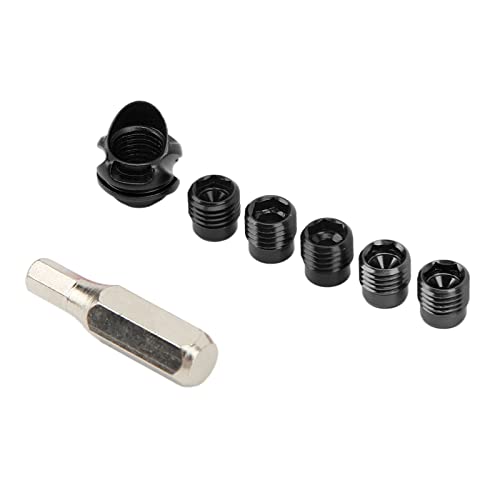 Compound Bow Peep Sight, Replaceable Inner Core Durable Archery Hooded Sight Cover Kit Lightweight 6X 8X Clarifying Lens CNC Machined for Hunting (Black)