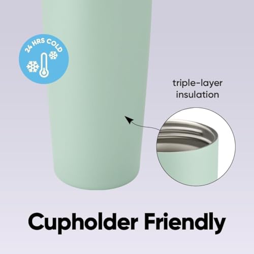 Image of CYNVEXA Tumbler with lid and Straw 1200ML Cup Stainless Steel Vacuum Insulated Tumbler for Water, Iced Tea or Coffee 1.2L Office Gym Travelling (Aqua)