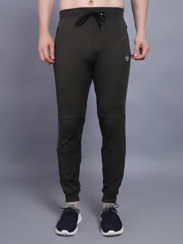 Image of John Ally Jogger Trackpant for Men with Two Zipper Pockets and Premium Fabric. Sweat Wicking, Stretchable for Gym, Yoga, Training, Sports, Running and Casual wear.