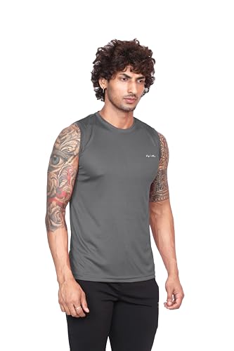 Image of Big Button Mens Quick Dry Sports Cut Sleeves Sports Tshirts Tank Top