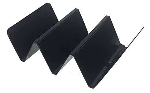 zappy Taco Holders Set of 10 Taco Holder Stands, Taco Stand holds Up to 2 or 3 Tacos These Large Taco Tray Plates are Dishwasher & Microwave Safe