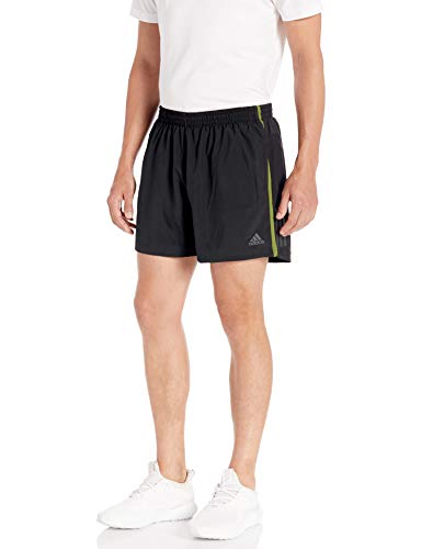adidas Men's Own The Run Shorts, Black/Olive, Small
