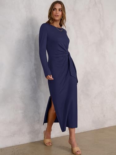 Image of ANRABESS Women's Fall Long Sleeve Casual Maxi Dress