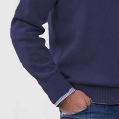 Men's Quarter Zip Sweaters Slim Fit Lightweight Casual Pullover Sweater Long Sleeve Knitted Solid Polo Sweaters2