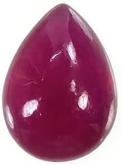Piedra natal suelta de rubí birmano, piedra natal de pera cabujón curativa, piedra suelta de 0.197 x 0.315 in, rojo natural para hacer anillo,