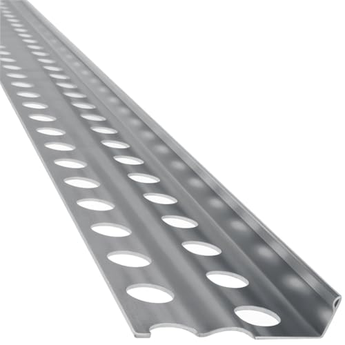 doitBau Profilo di finitura intonaco interno – profilo di finitura intonaco – acciaio zincato per bordo preciso, anticorrosione 275 g/m2 – 6 mm spessore intonaco 25 aste da 2,5 m lunghezza totale 62,5