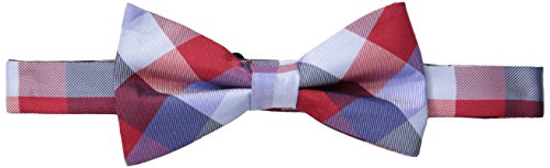 Tommy Hilfiger Men's Buffalo Tartan Pre-Tied Bow Tie, Red, One Size